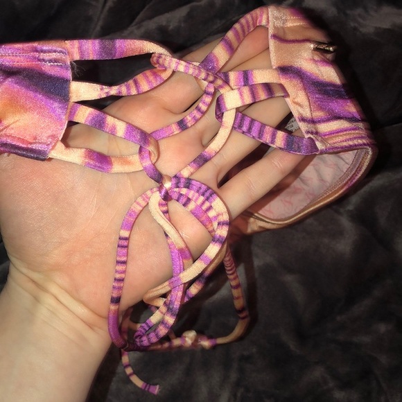 Victoria’s Secret tie dye lace up cheeky bottoms - Picture 3 of 3